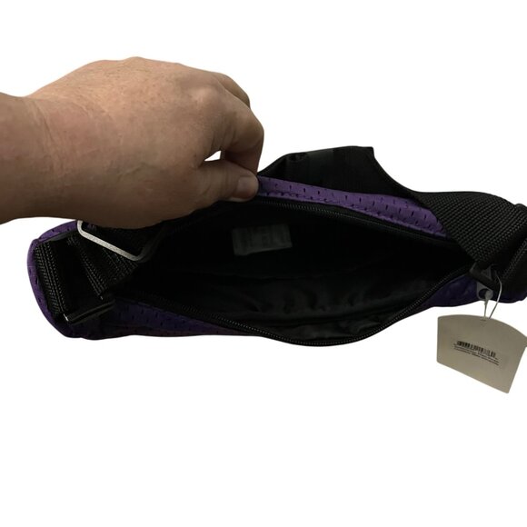 Louisiana State University LSU Cross Body Bag & Wallet Purple Yellow Mesh Jersey - Picture 4 of 9